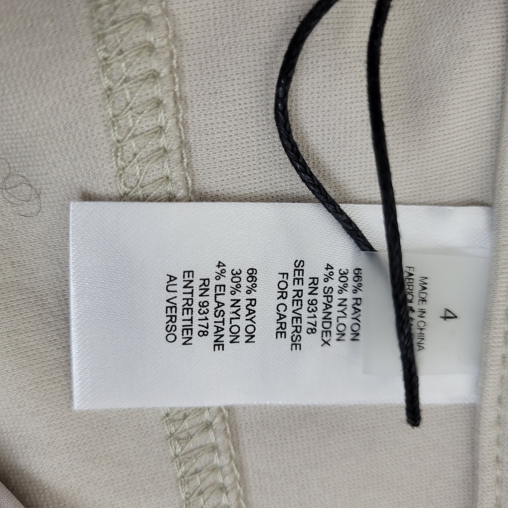 Tahari T Ponte Knit Ecru Ivory Skinny Classic Ponte Pants 5 Pockets NWT Office 4 - Picture 10 of 10